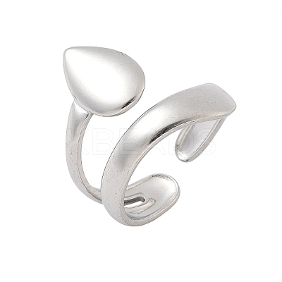 304 Stainless Steel Cuff Rings for Women RJEW-A079-08E-P-1