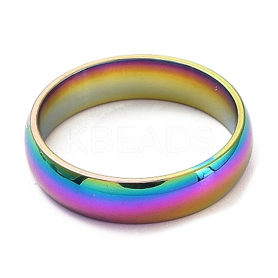 Ion Plating(IP) 304 Stainless Steel Flat Plain Band Rings STAS-I160-B-19mm-M-1