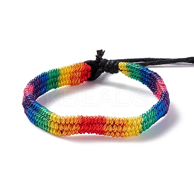 Rainbow Pride Bracelet BJEW-F422-01B-1