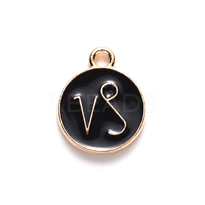 Alloy Enamel Pendants X-ENAM-S124-01B-08E-1