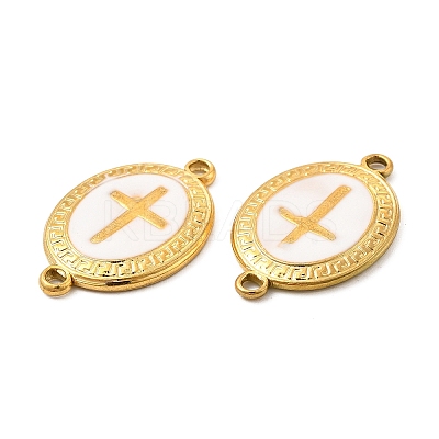 201 Stainless Steel Enamel Connector Charms STAS-P320-15G-1