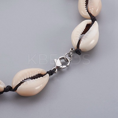 Cowrie Shell Beads Anklets AJEW-AN00233-1