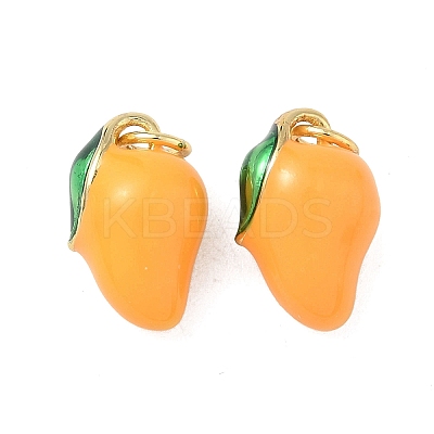 Brass Enamel Pendants KK-L256-44G-03-1
