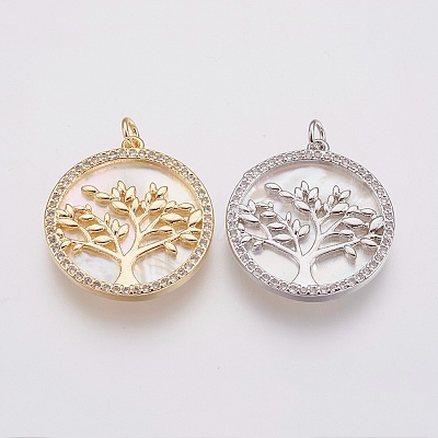 Brass Micro Pave Cubic Zirconia Pendants ZIRC-F083-005-RS-1