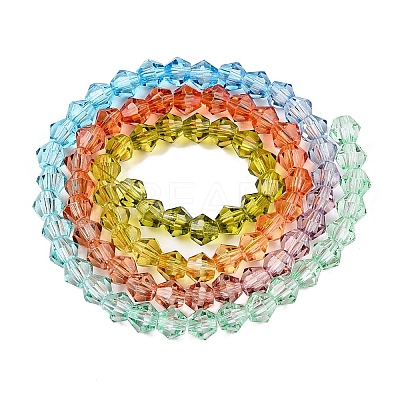 Gradient Color Baking Paint Glass Bead Strands DGLA-A039-T2mm-A015-1
