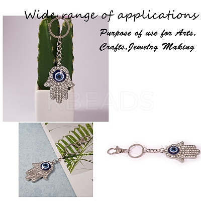 6Pcs 6 Style Evil Eye Pendants Kit for DIY Jewelry Making DIY-SZ0005-80A-1