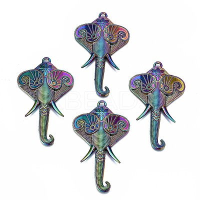 Plated Alloy Big Pendants PALLOY-N156-014-RS-1