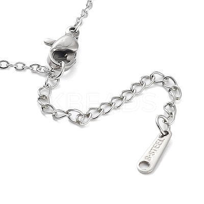 Non-Tarnish 304 Stainless Steel Pendant Necklaces for Women LS-NJEW-C020-01P-1