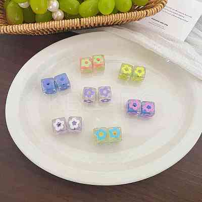 Printed Transparent Acrylic Beads OACR-N163-38-1