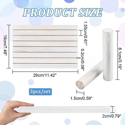 7-Slot Wooden Place Card Display Stands ODIS-WH0029-52D-1