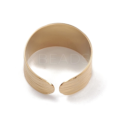 Ion Plating(IP) 304 Stainless Steel Cuff Rings RJEW-G285-84G-1