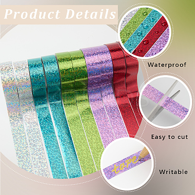 DIY Scrapbook Decorative Laser Paper Tapes DIY-WH20001-98B-1