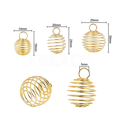 30Pcs 3 Style Round Iron Wire Pendants IFIN-YW0001-25-1