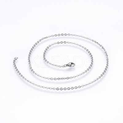 Non-Tarnish 304 Stainless Steel Cable Chains Necklaces NJEW-F226-04P-04-1