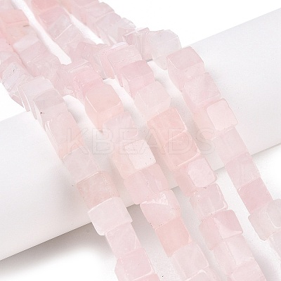 Natural Rose Quartz Beads Strands G-T139-8x8-05A-1