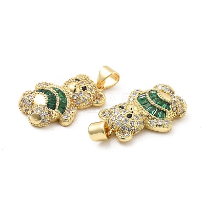 Brass Micro Pave Cubic Zirconia Pendants KK-H441-05D-G-1