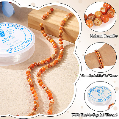 DIY Natural Regalite/Imperial Jasper/Sea Sediment Jasper Beads Bracelets  Making KIts DIY-TA0002-69B-1