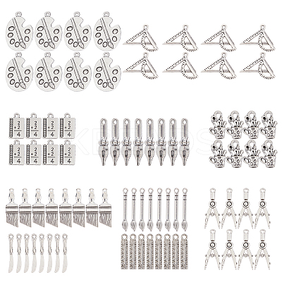 Tibetan Style Alloy Pendants for Teachers' Day TIBEP-SC0001-50AS-1