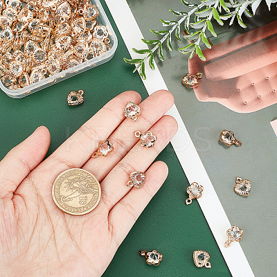 100Pcs 2 Style Rack Plating Eco-Friendly Iron Charms IFIN-SC0001-37-1