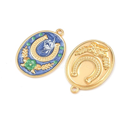 304 Stainless Steel Enamel Pendants STAS-C158-04G-02-1