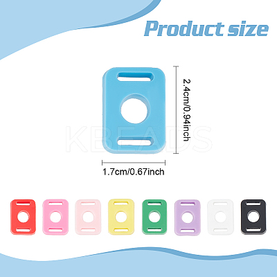 36Pcs 9 Colors PVC Shoelace Buckle Clips FIND-AN0001-10-1
