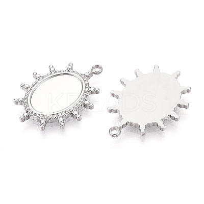 Non-Tarnish 304 Stainless Steel Pendant Cabochon Settings LS-STAS-T065-90P-1
