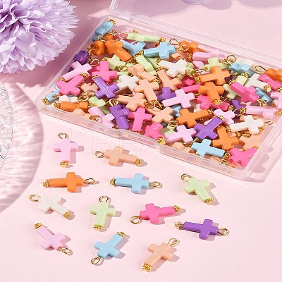 100Pcs Acrylic Pendant PALLOY-FS00039-03-1