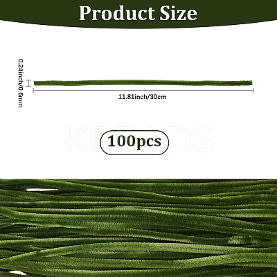 100Pcs DIY Plush Sticks FIND-SP0004-72E-1