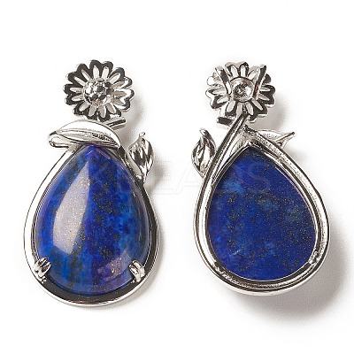 Natural Lapis Lazuli Pendants G-A031-02P-08-1