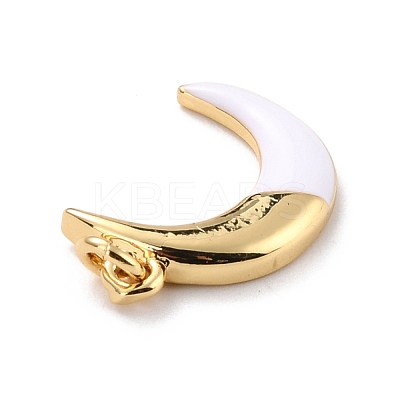 Eco-friendly Brass Enamel Pendants KK-D066-14G-RS-1