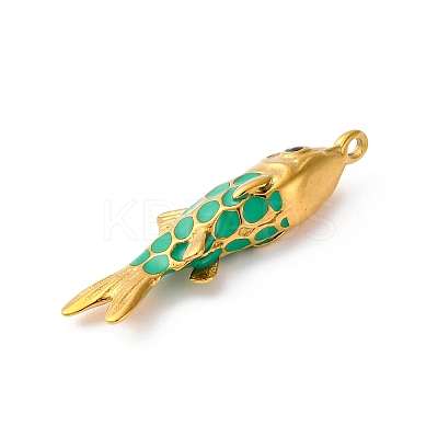 304 Stainless Steel Enamel Pendants STAS-I331-28G-1