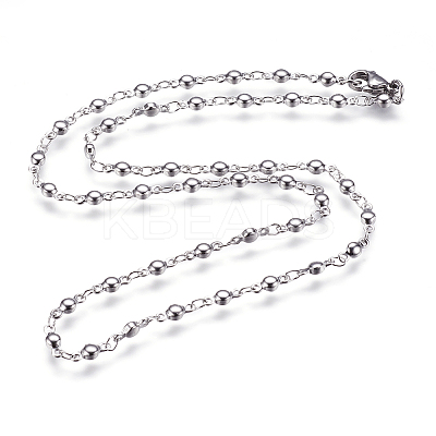 Non-Tarnish 304 Stainless Steel Chain Necklaces LS-STAS-P164-12P-1