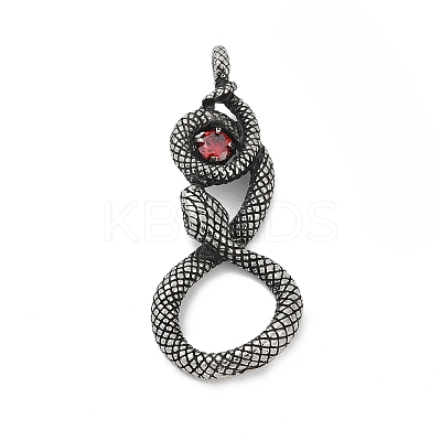 316 Surgical Stainless Steel Micro Pave Cubic Zirconia  Pendants STAS-D304-03AS-1