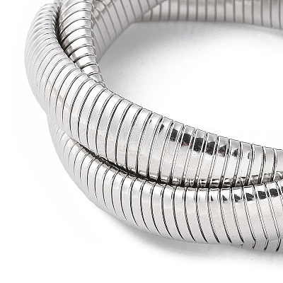 304 Stainless Steel Stretch Bracelets BJEW-A031-01E-P-1