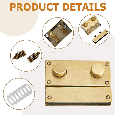 Zinc Alloy Twist Bag Lock Purse Catch Clasps PURS-WH20003-001AB-1