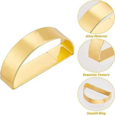 D-shaped Iron Napkin Rings AJEW-FG0001-64-1