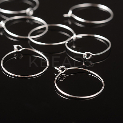 Silver Color Plated Brass Earring Hoops X-EC067-1S-1