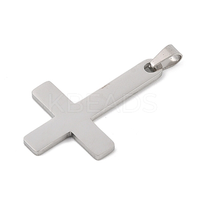 304 Stainless Steel Saint Peter's Cross Pendants STAS-C116-03P-1