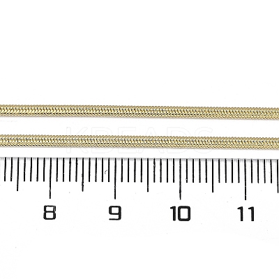 2mm Rack Plating Brass Herringbone Chain Necklaces for Women Men MAK-L044-20G-1