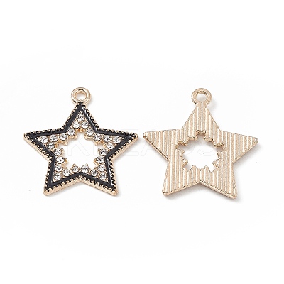 Alloy Rhinestone Pendants X-FIND-C019-49KCG-03-1