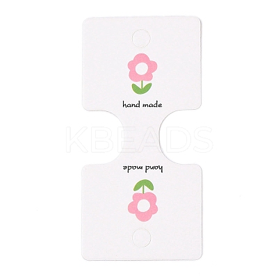 Folding Flower Pattern Paper Jewlery Display Cards for Necklaces CDIS-T004-22-1