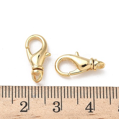 Brass Lobster Claw Clasps KK-F845-13G-01-1