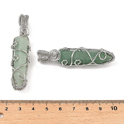 Natural Green Aventurine Pendants G-K338-28P-05-1