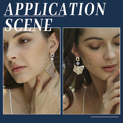 60Pcs 2 Color 304 Stainless Steel Donut Stud Earring Findings STAS-BBC0002-44-1
