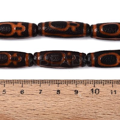 Tibetan Style Natural Agate dZi Beads Strands G-Q606-42G-01-1