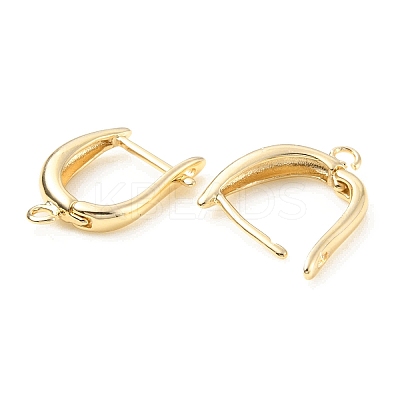 Brass Hoop Earring Findings KK-C024-15KCG-1