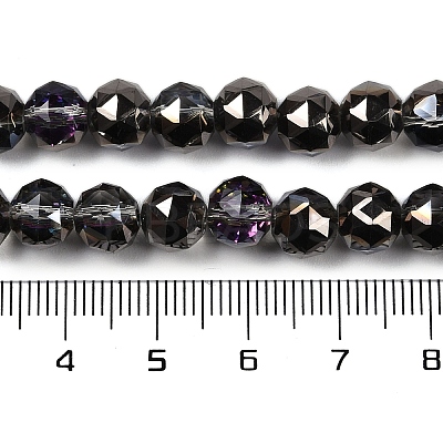 Transparent Electroplate Glass Beads Strands EGLA-N002-34C-C21-1