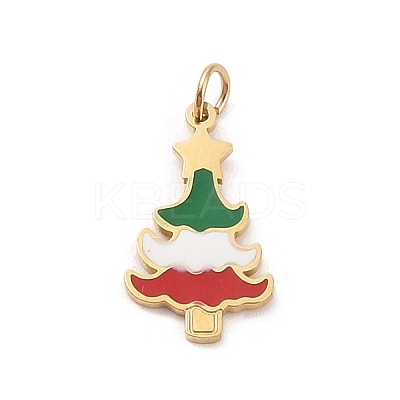 Christmas Theme 304 Stainless Steel Pendants STAS-F305-03-1