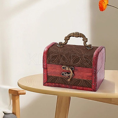 CutHollow 1Pc Vintage Wooden Jewelry Box AJEW-CL0001-12A-1