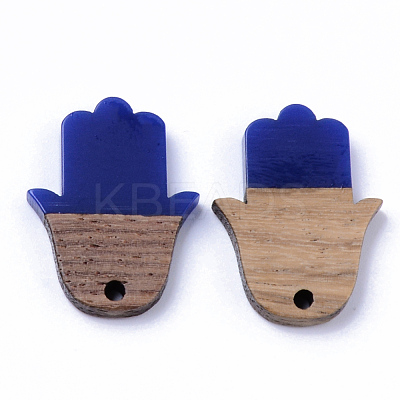 Resin & Walnut Wood Pendants RESI-N025-011A-B02-1